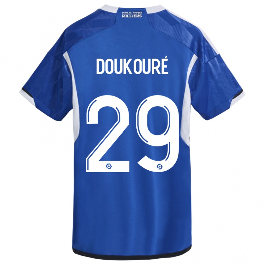 Kandiny Uomo Maglia Ismaël Doukouré #29 Blu Kit Gara Home 2023/24 Maglietta