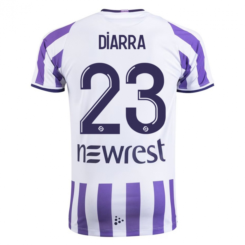 Kandiny Hombre Camiseta Moussa Diarra #23 Blanco 1ª Equipación 2023/24 La Camisa