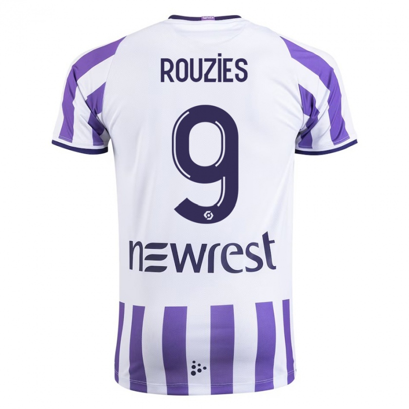 Kandiny Uomo Maglia Manon Rouzies #9 Bianco Kit Gara Home 2023/24 Maglietta