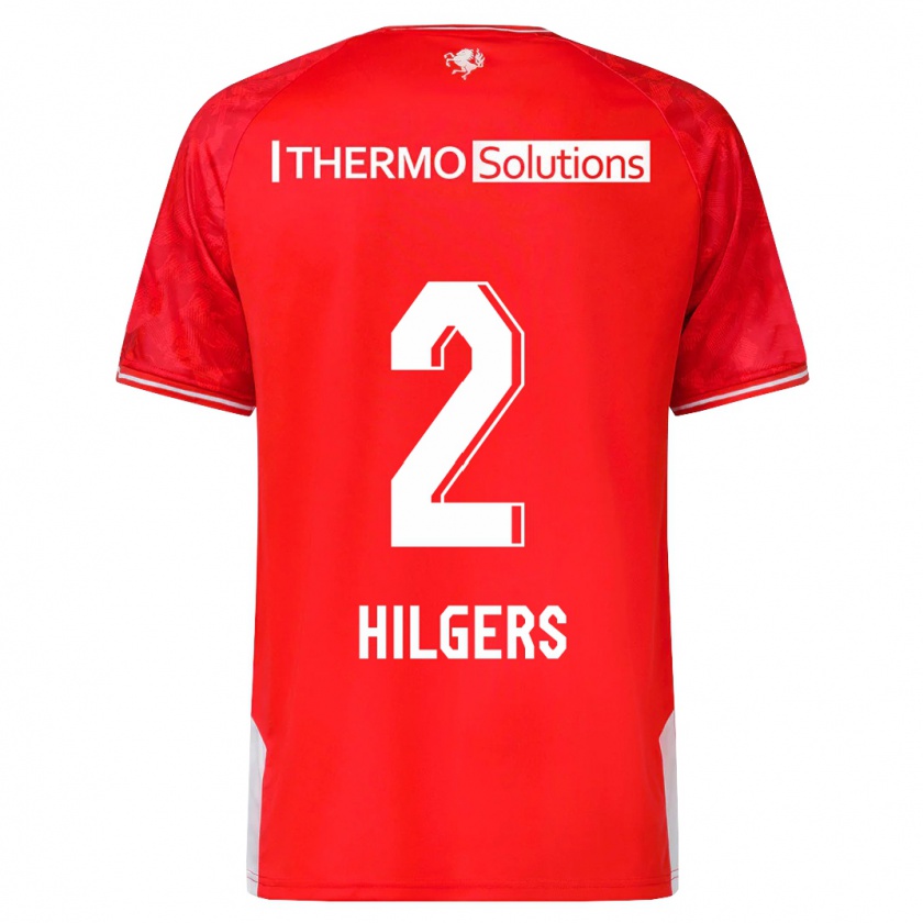 Kandiny Heren Mees Hilgers #2 Rood Thuisshirt Thuistenue 2023/24 T-Shirt België