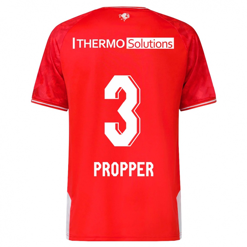 Kandiny Heren Robin Pröpper #3 Rood Thuisshirt Thuistenue 2023/24 T-Shirt België