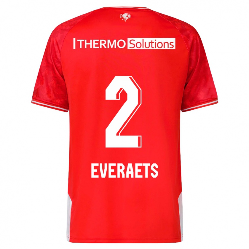 Kandiny Hombre Camiseta Kim Everaets #2 Rojo 1ª Equipación 2023/24 La Camisa