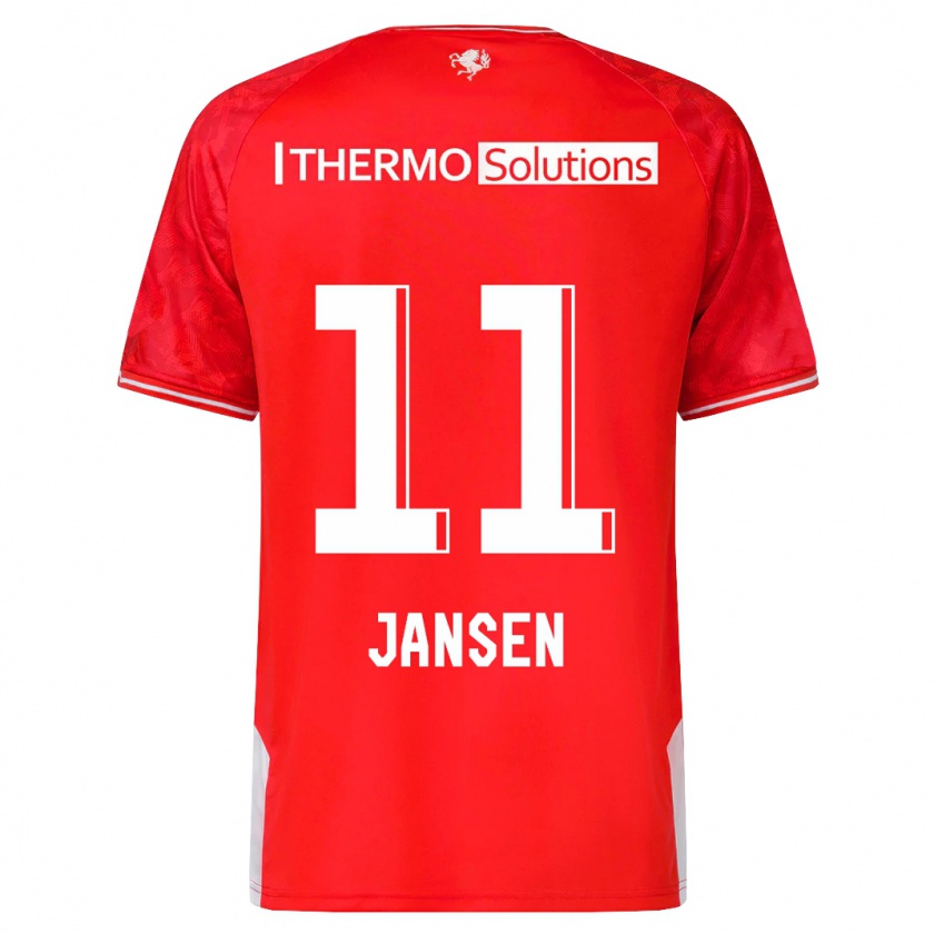 Kandiny Hombre Camiseta Renate Jansen #11 Rojo 1ª Equipación 2023/24 La Camisa