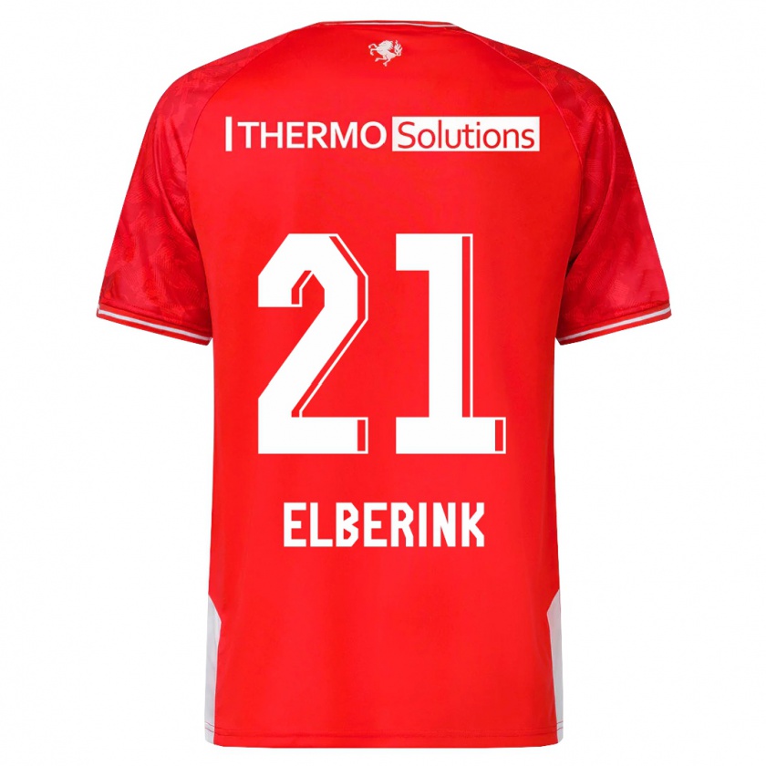 Kandiny Heren Eva Oude Elberink #21 Rood Thuisshirt Thuistenue 2023/24 T-Shirt België