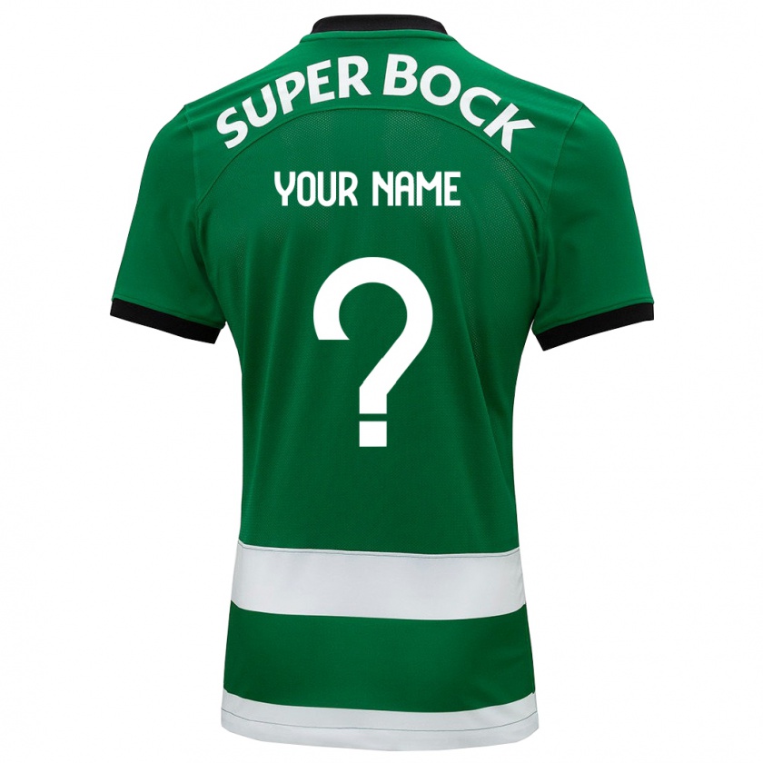 Kandiny Uomo Maglia Il Tuo Nome #0 Verde Kit Gara Home 2023/24 Maglietta