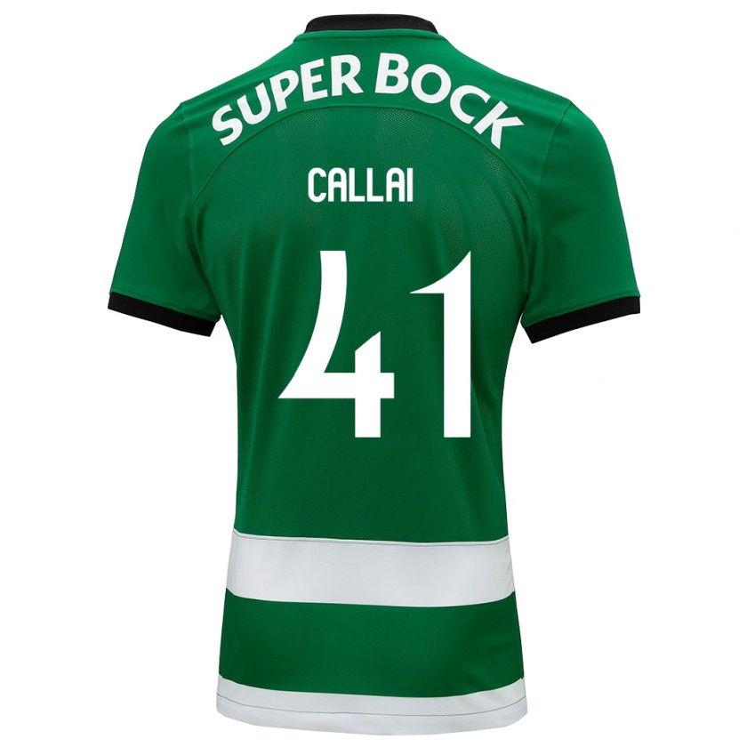 Kandiny Uomo Maglia Diego Callai #41 Verde Kit Gara Home 2023/24 Maglietta