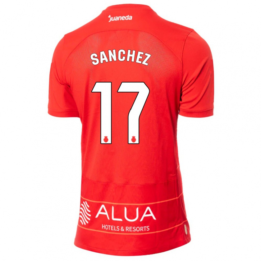 Kandiny Uomo Maglia Avelino Sánchez #17 Rosso Kit Gara Home 2023/24 Maglietta