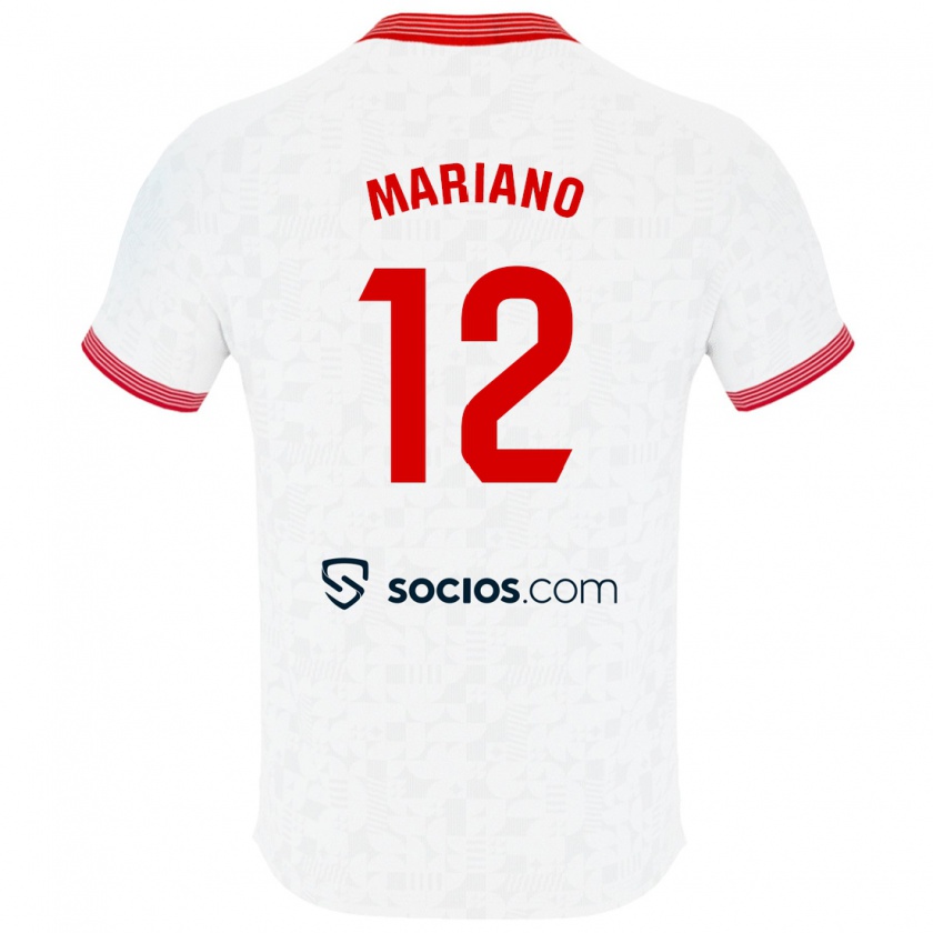 Kandiny Hombre Camiseta Mariano Díaz #12 Blanco 1ª Equipación 2023/24 La Camisa México