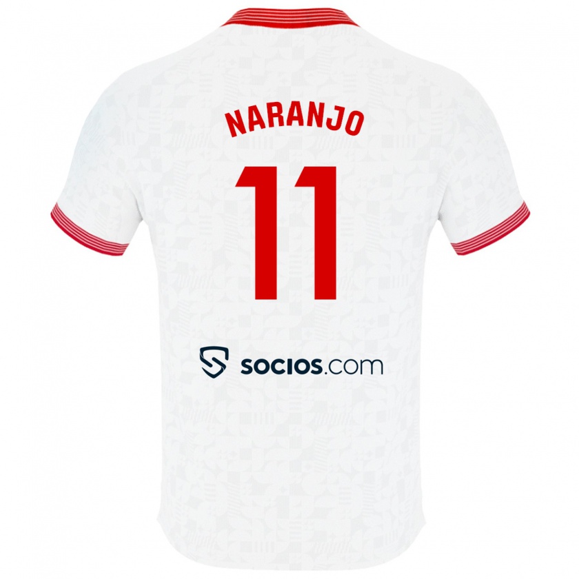 Kandiny Hombre Camiseta Mario Naranjo #11 Blanco 1ª Equipación 2023/24 La Camisa México