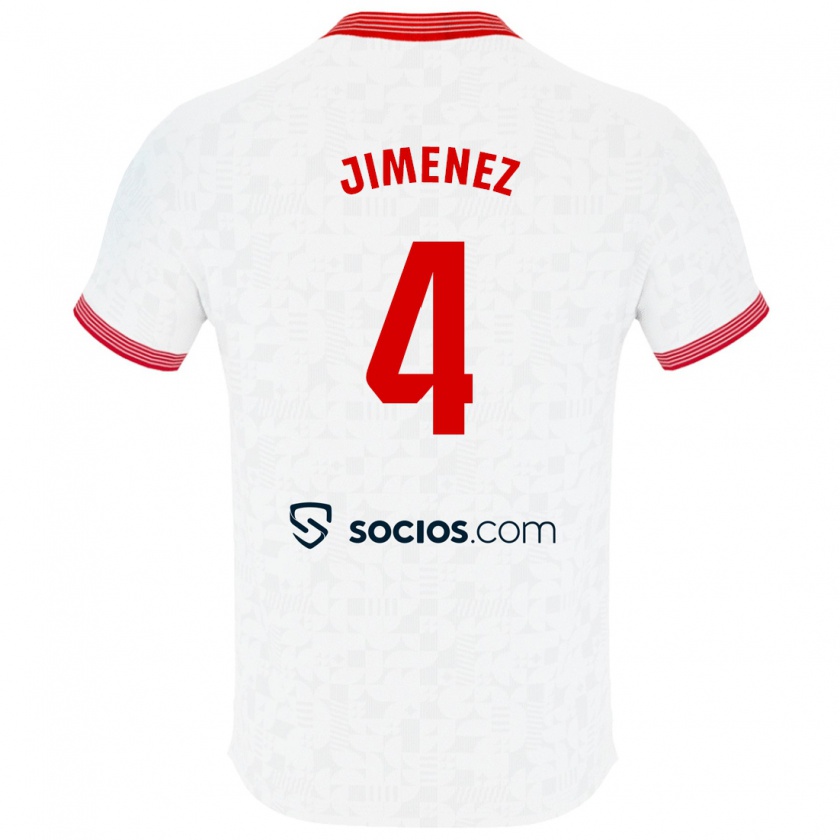 Kandiny Hombre Camiseta Diego Jiménez #4 Blanco 1ª Equipación 2023/24 La Camisa México