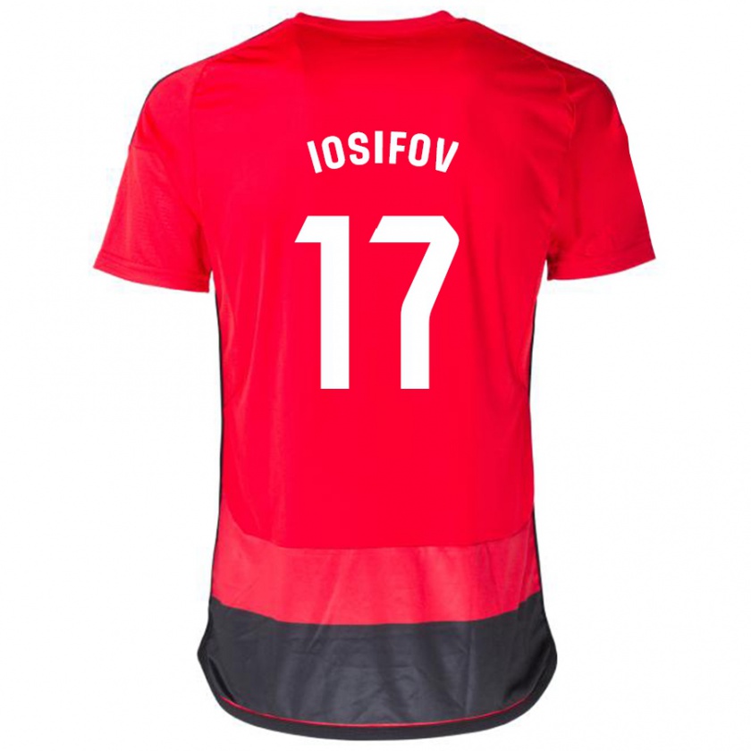 Kandiny Hombre Camiseta Nikita Iosifov #17 Negro Rojo 1ª Equipación 2023/24 La Camisa