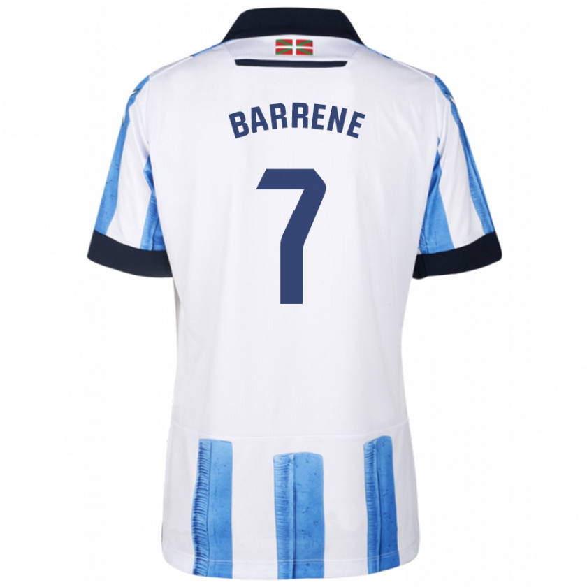 Kandiny Uomo Maglia Ander Barrene #7 Blu Bianco Kit Gara Home 2023/24 Maglietta