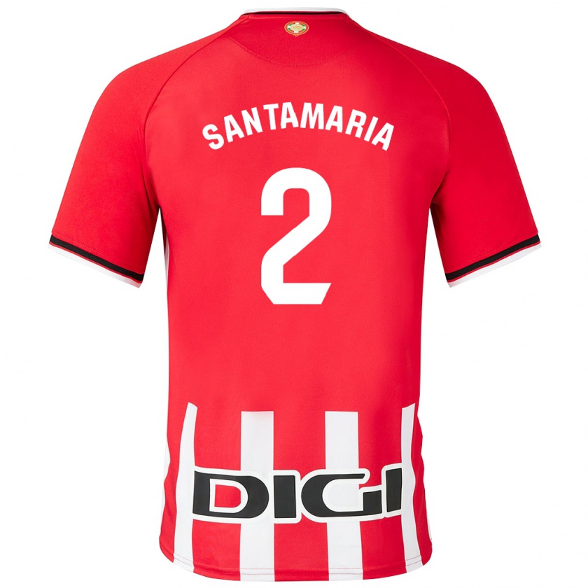 Kandiny Hombre Camiseta Unai Santamaría #2 Rojo 1ª Equipación 2023/24 La Camisa México