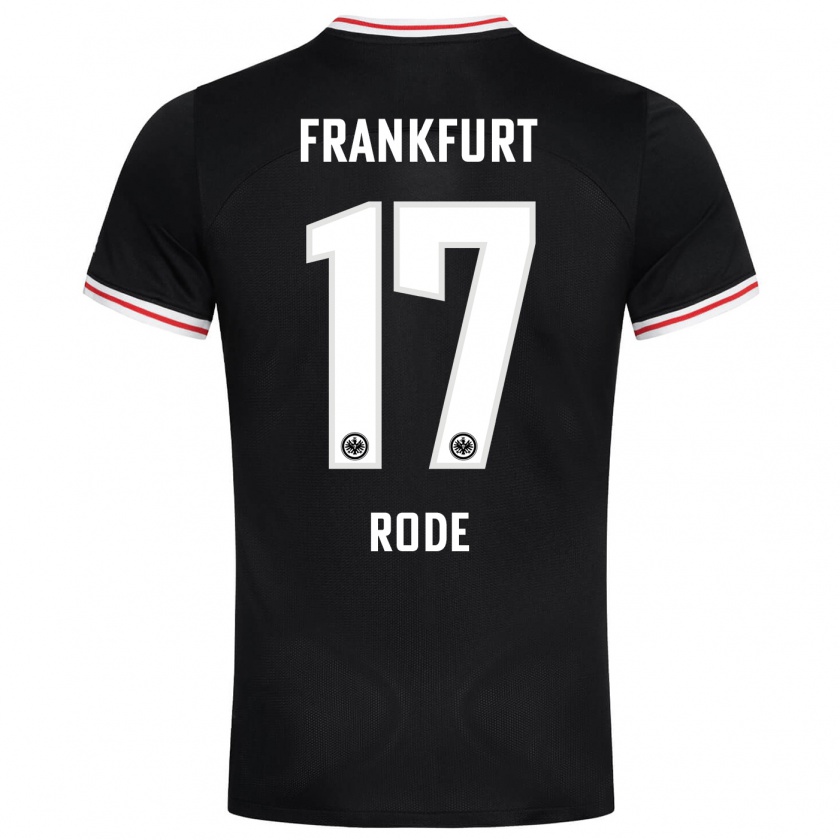 Kandiny Heren Sebastian Rode #17 Zwart Uitshirt Uittenue 2023/24 T-Shirt België