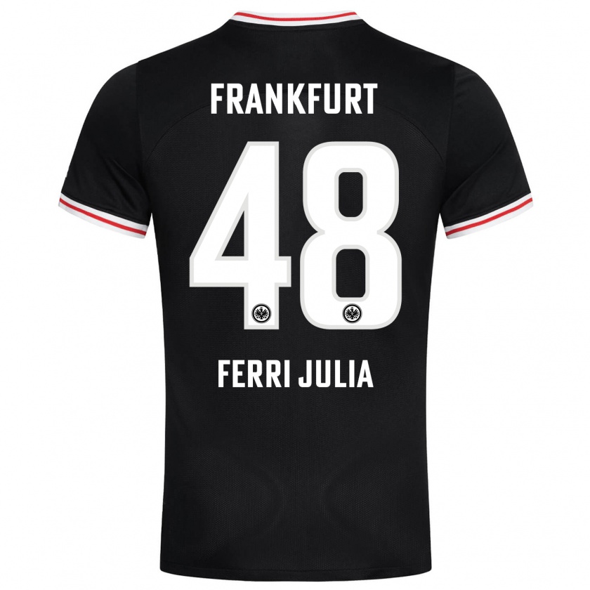 Kandiny Herren Nacho Ferri #48 Schwarz Auswärtstrikot Trikot 2023/24 T-Shirt Österreich