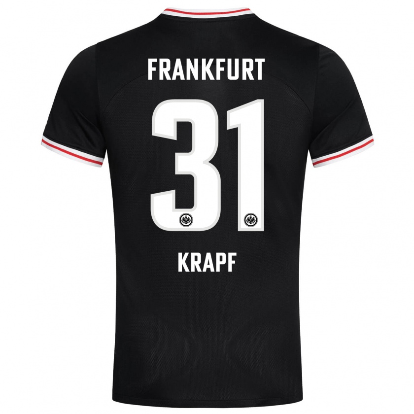 Kandiny Heren Maximilian Krapf #31 Zwart Uitshirt Uittenue 2023/24 T-Shirt België