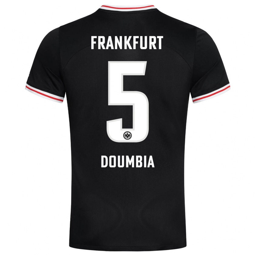 Kandiny Herren Fousseny Doumbia #5 Schwarz Auswärtstrikot Trikot 2023/24 T-Shirt Österreich