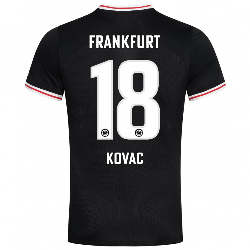 Kandiny Uomo Maglia Niko Kovac #18 Nero Kit Gara Away 2023/24 Maglietta