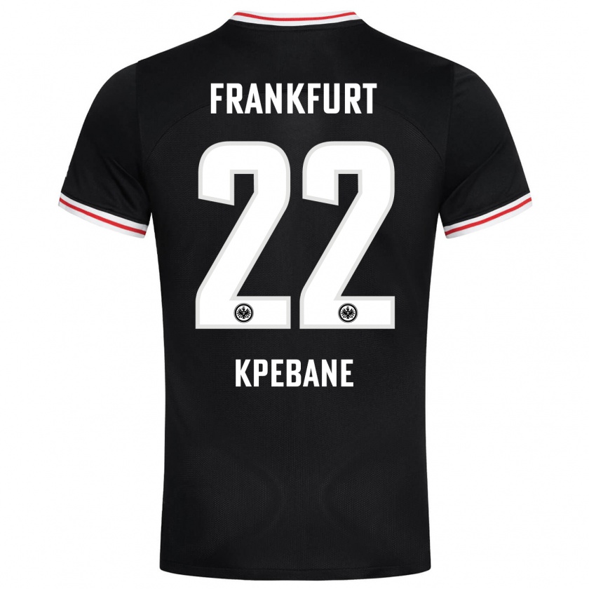 Kandiny Uomo Maglia Tamiou Kpebane #22 Nero Kit Gara Away 2023/24 Maglietta