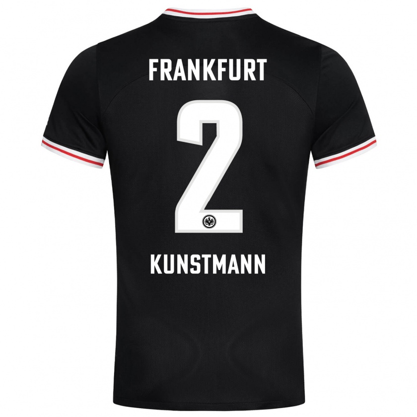 Kandiny Herren Kelvin Kunstmann #2 Schwarz Auswärtstrikot Trikot 2023/24 T-Shirt Österreich