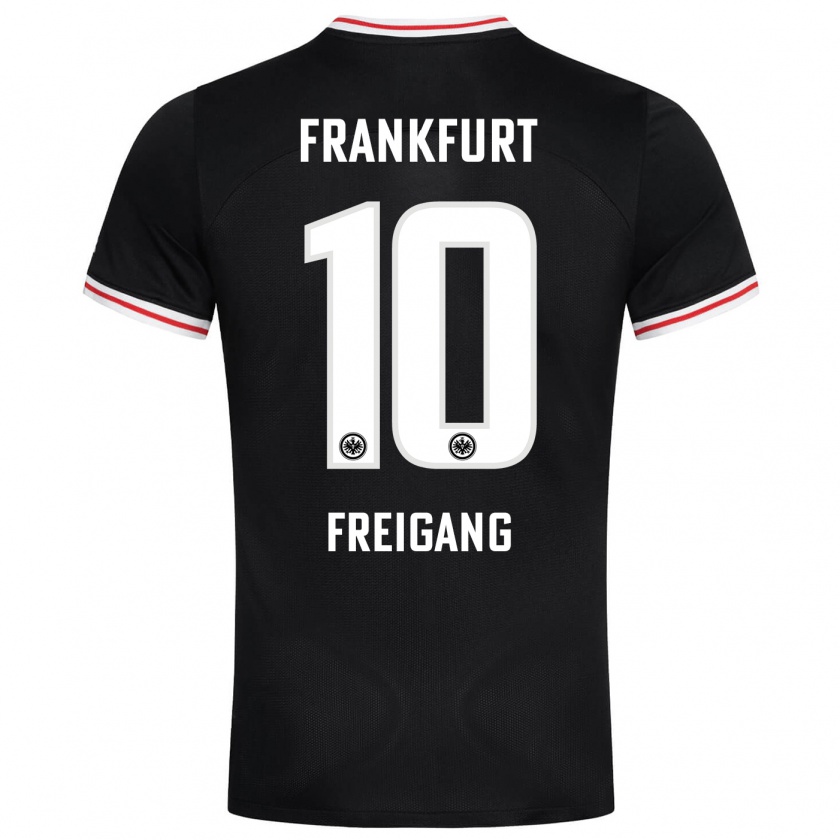 Kandiny Uomo Maglia Laura Freigang #10 Nero Kit Gara Away 2023/24 Maglietta