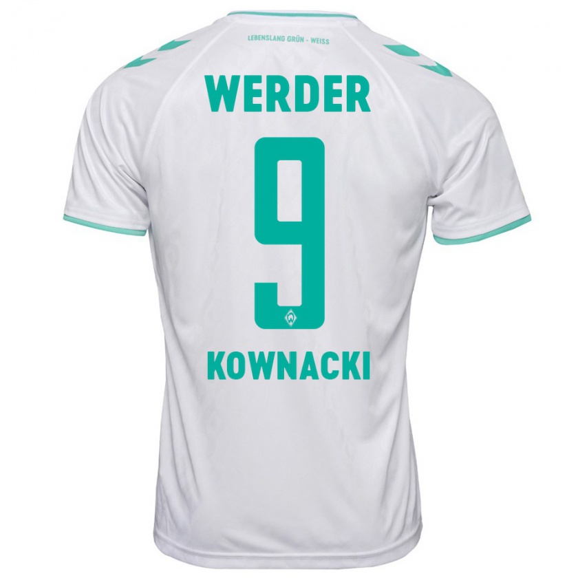 Kandiny Uomo Maglia Dawid Kownacki #9 Bianco Kit Gara Away 2023/24 Maglietta