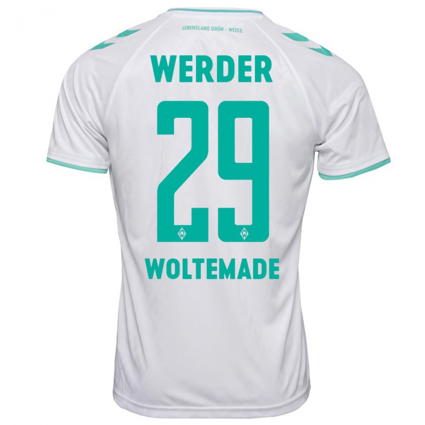 Kandiny Uomo Maglia Nick Woltemade #29 Bianco Kit Gara Away 2023/24 Maglietta