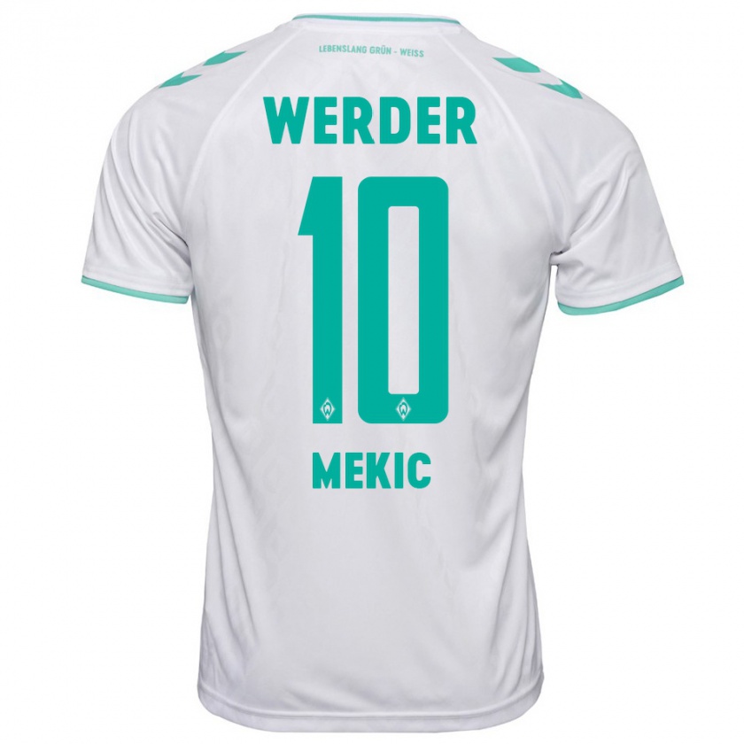 Kandiny Herren Elmin Mekic #10 Weiß Auswärtstrikot Trikot 2023/24 T-Shirt Österreich