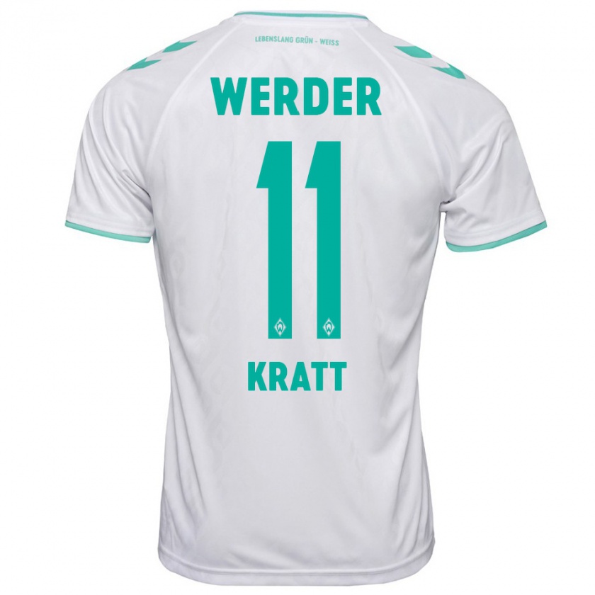 Kandiny Herren Ronan Kratt #11 Weiß Auswärtstrikot Trikot 2023/24 T-Shirt Österreich