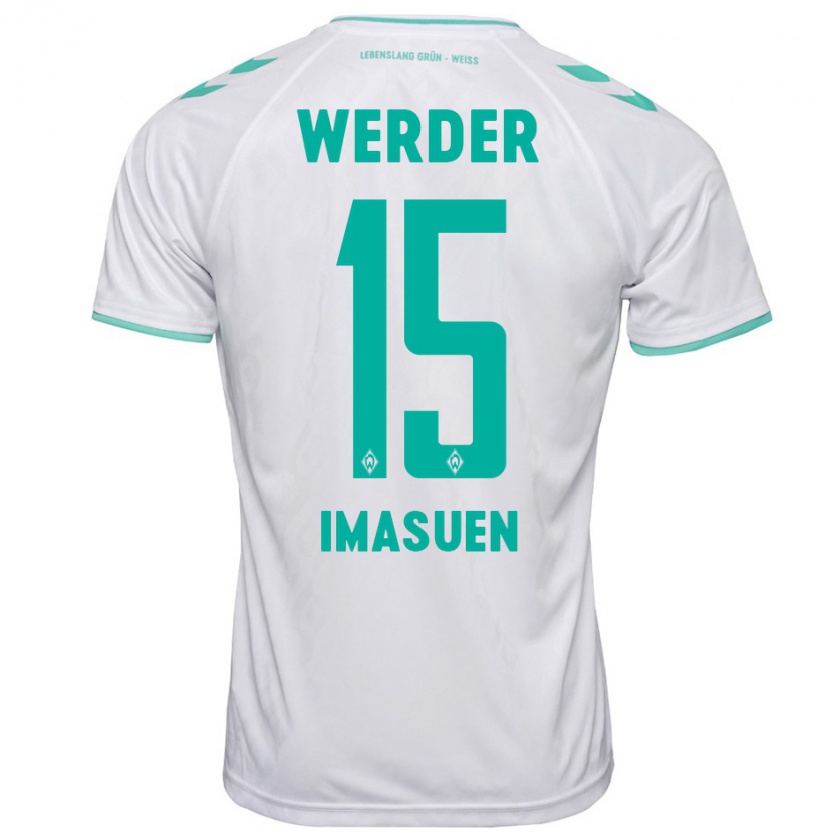 Kandiny Uomo Maglia Joel Imasuen #15 Bianco Kit Gara Away 2023/24 Maglietta