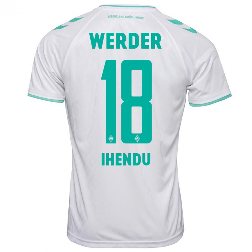 Kandiny Uomo Maglia Daniel Ihendu #18 Bianco Kit Gara Away 2023/24 Maglietta