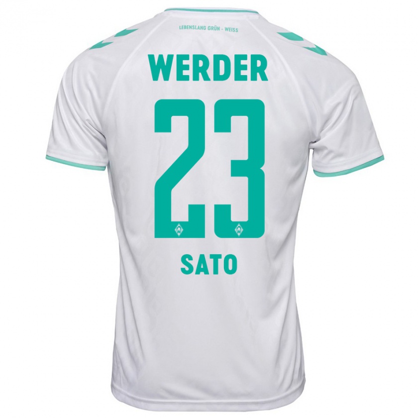 Kandiny Uomo Maglia Kein Sato #23 Bianco Kit Gara Away 2023/24 Maglietta