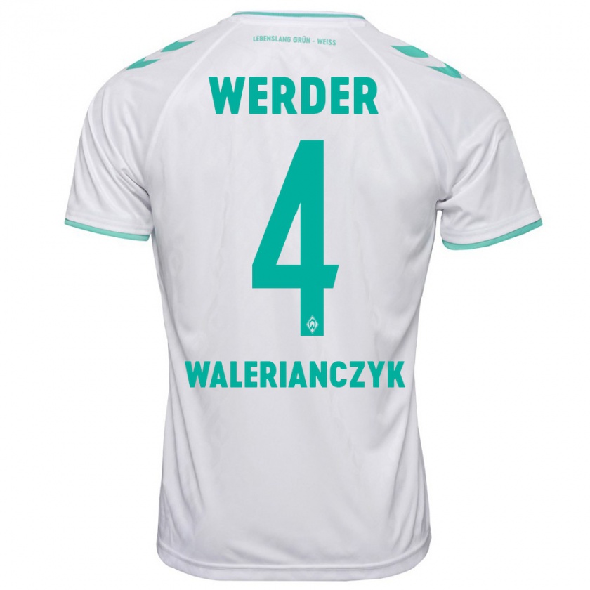 Kandiny Uomo Maglia Dennis Walerianczyk #4 Bianco Kit Gara Away 2023/24 Maglietta