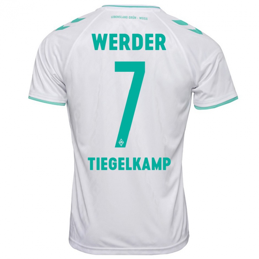 Kandiny Uomo Maglia Maximilian Tiegelkamp #7 Bianco Kit Gara Away 2023/24 Maglietta