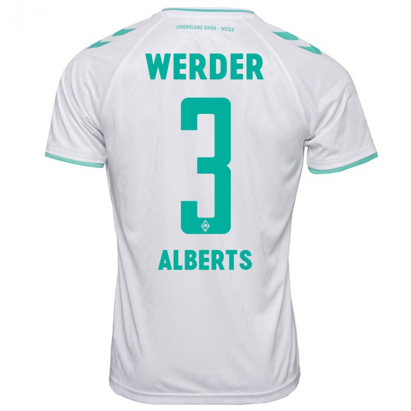 Kandiny Uomo Maglia Christopher Alberts #3 Bianco Kit Gara Away 2023/24 Maglietta