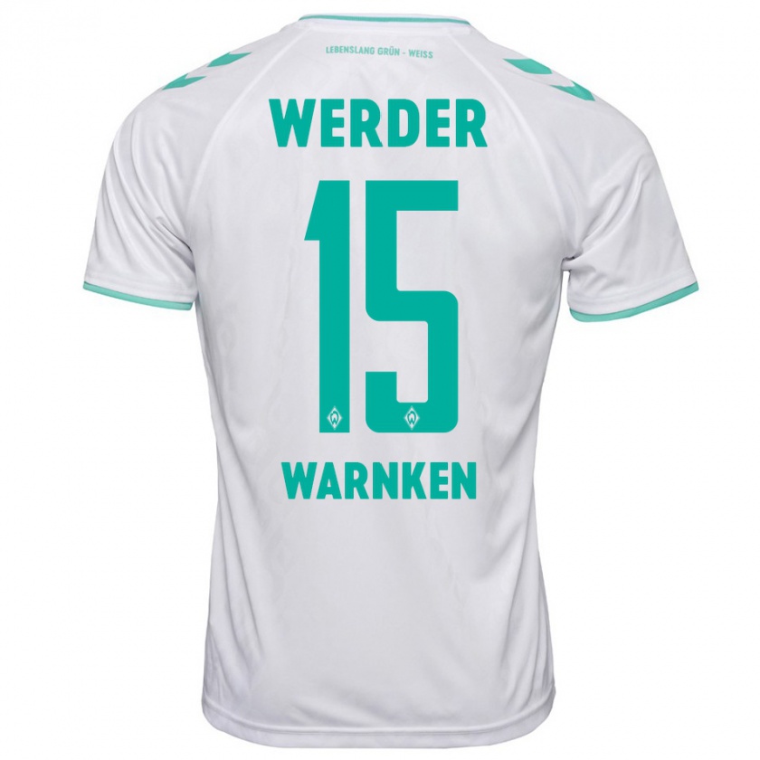 Kandiny Uomo Maglia Jannes Warnken #15 Bianco Kit Gara Away 2023/24 Maglietta