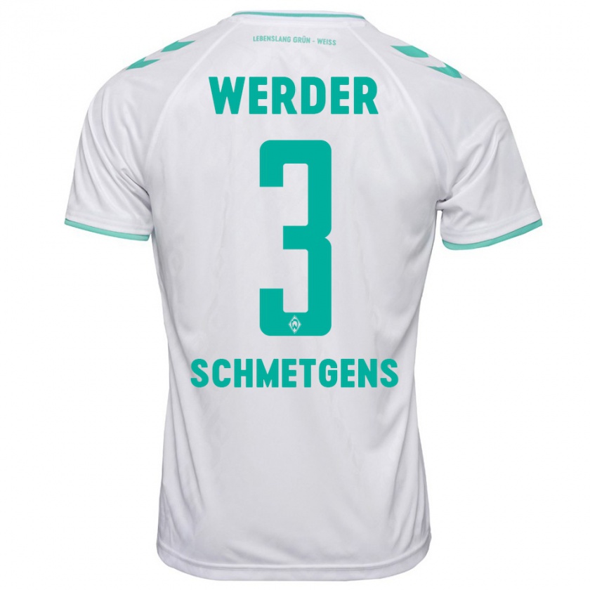 Kandiny Uomo Maglia Mick Schmetgens #3 Bianco Kit Gara Away 2023/24 Maglietta