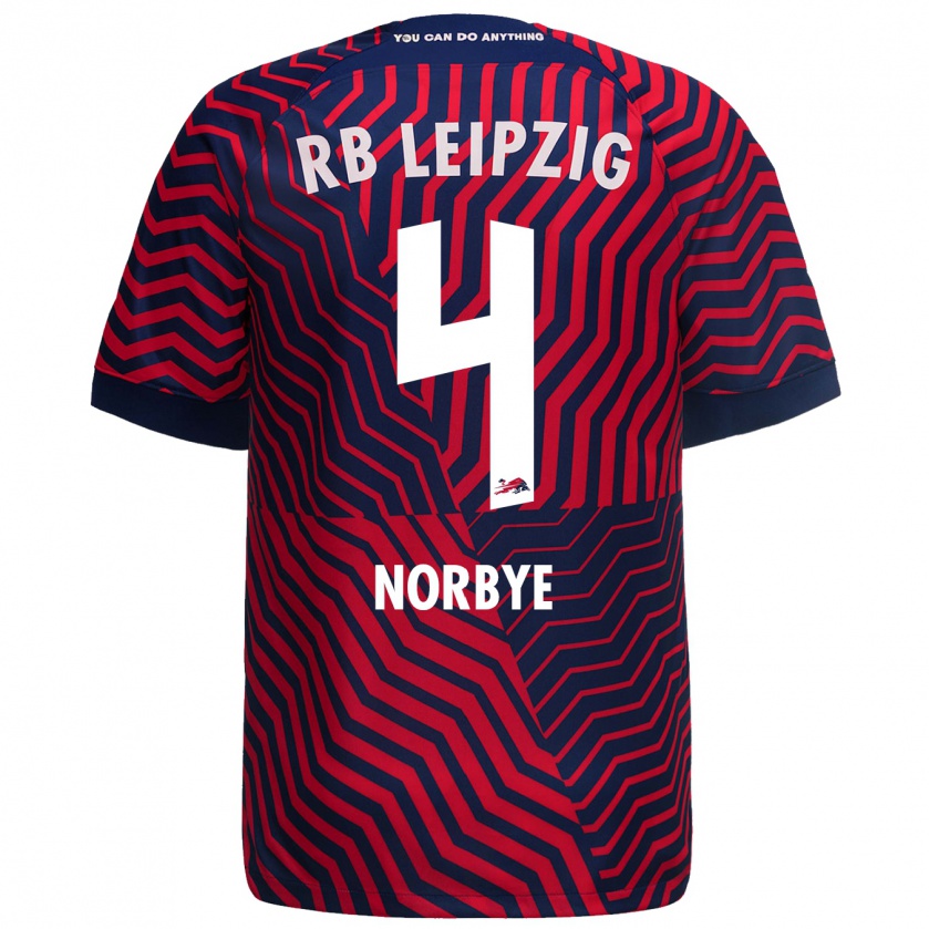 Kandiny Herren Jonathan Norbye #4 Blau Rot Auswärtstrikot Trikot 2023/24 T-Shirt Österreich