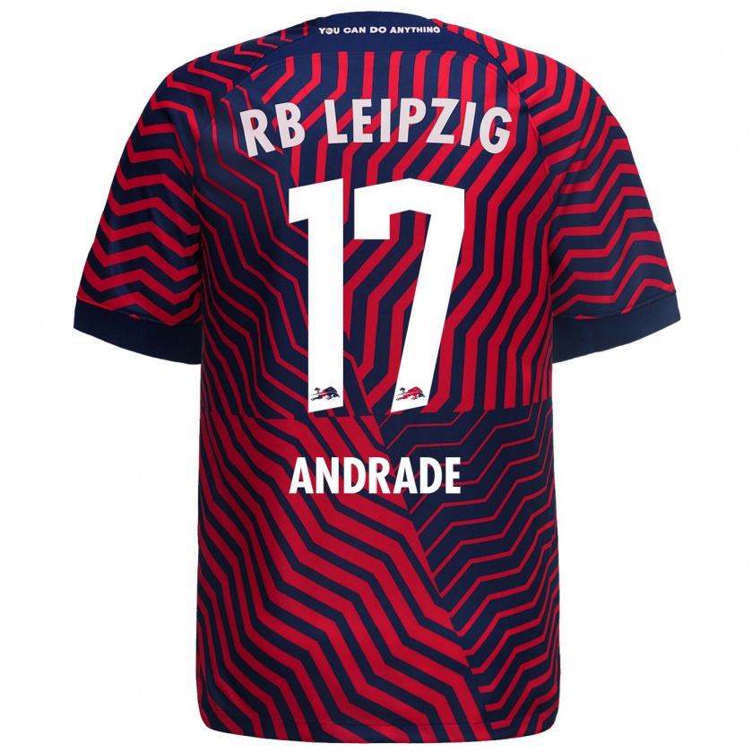 Kandiny Herren Lydia Andrade #17 Blau Rot Auswärtstrikot Trikot 2023/24 T-Shirt Österreich