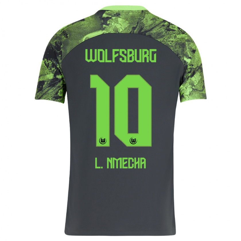 Kandiny Uomo Maglia Lukas Nmecha #10 Grigio Scuro Kit Gara Away 2023/24 Maglietta