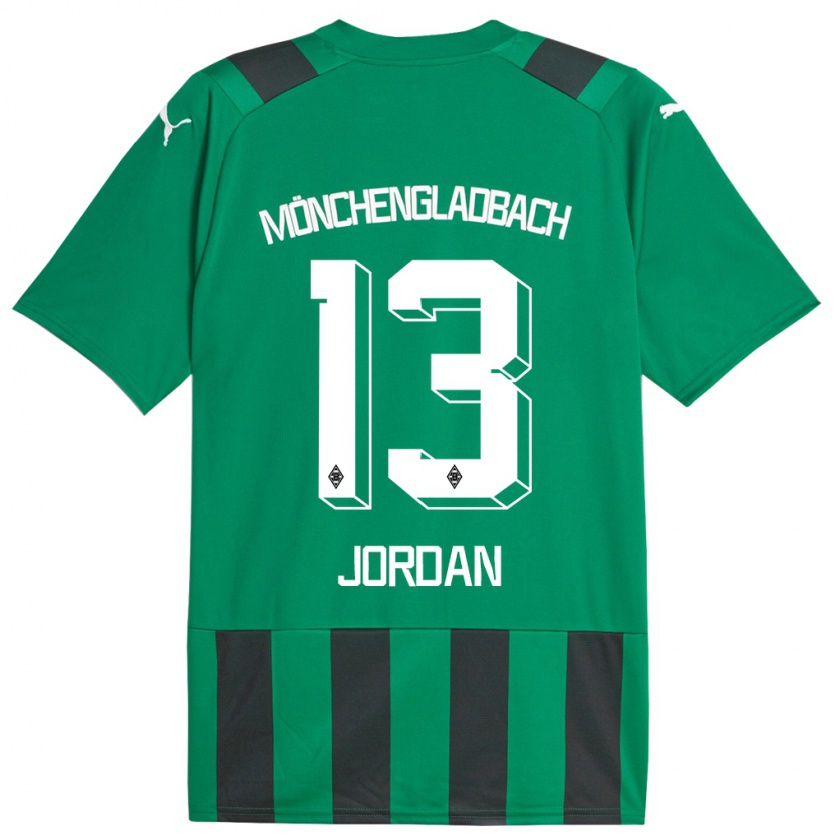 Kandiny Herren Jordan #13 Schwarz Grün Auswärtstrikot Trikot 2023/24 T-Shirt Österreich