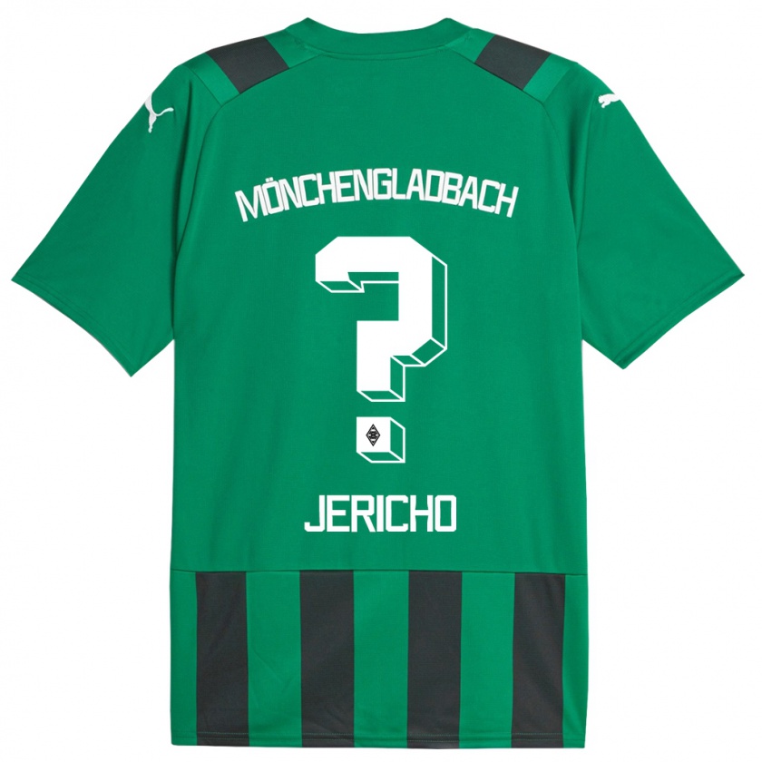 Kandiny Uomo Maglia Aidan Jericho #0 Nero Verde Kit Gara Away 2023/24 Maglietta