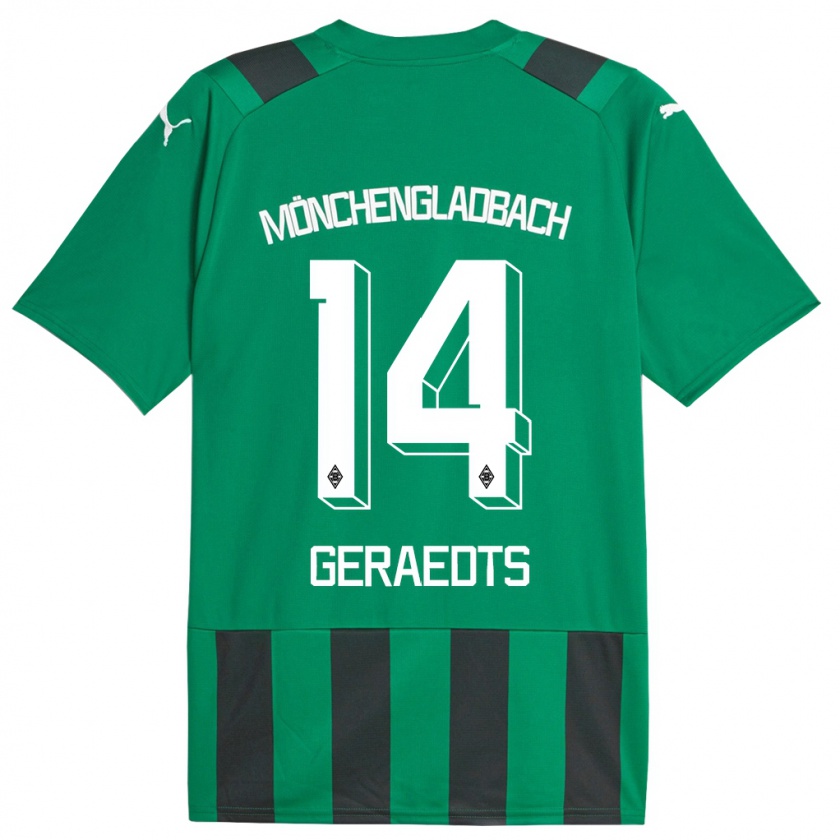 Kandiny Herren Kelsey Geraedts #14 Schwarz Grün Auswärtstrikot Trikot 2023/24 T-Shirt Österreich