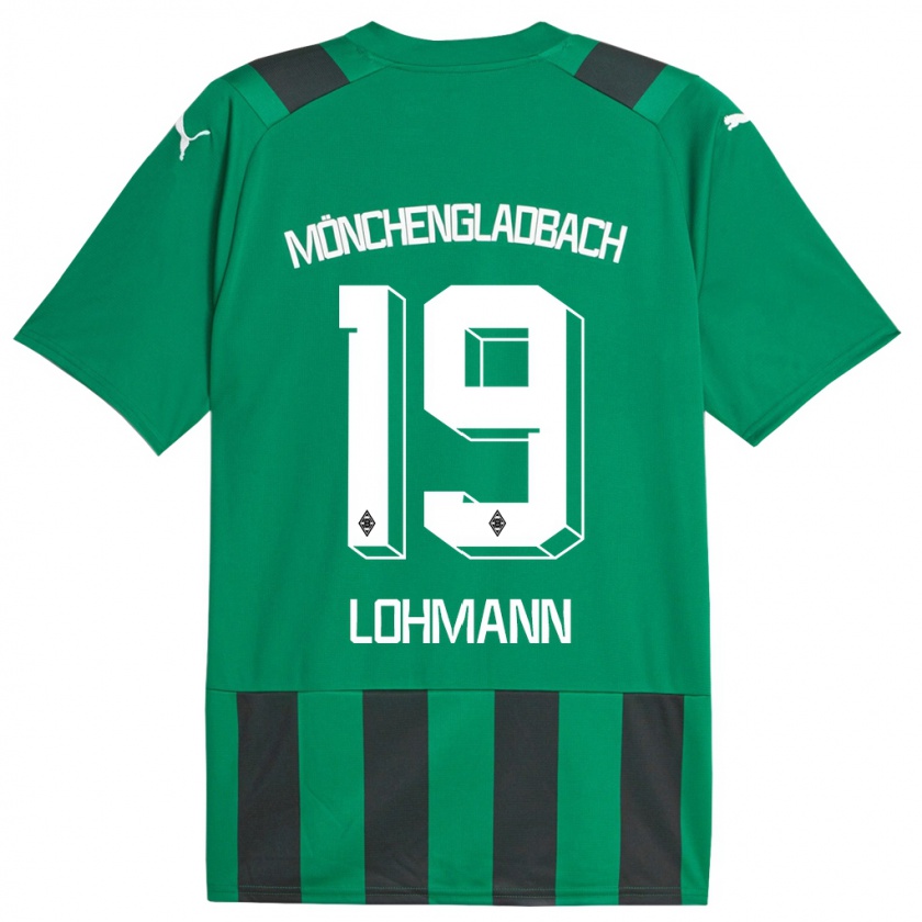 Kandiny Uomo Maglia Mona Lohmann #19 Nero Verde Kit Gara Away 2023/24 Maglietta