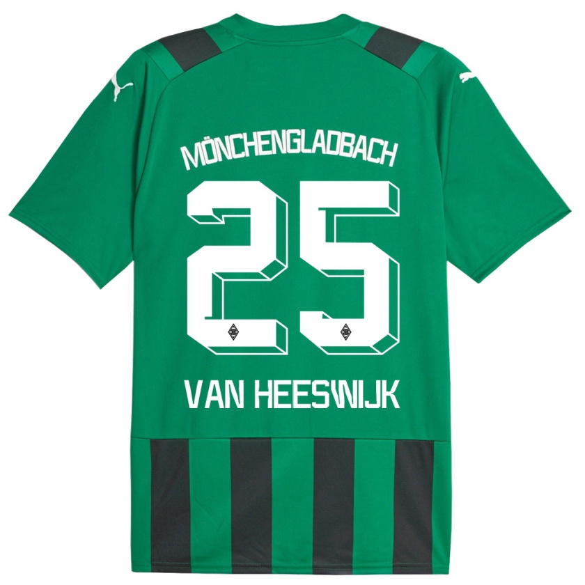 Kandiny Heren Amber Van Heeswijk #25 Zwart Groen Uitshirt Uittenue 2023/24 T-Shirt België