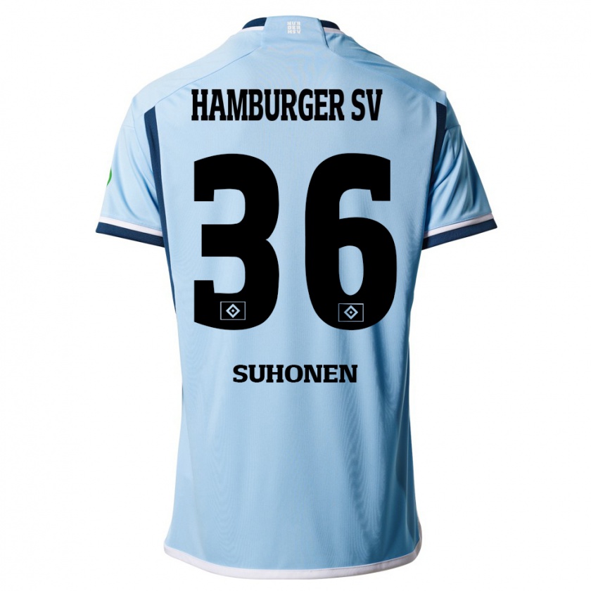 Kandiny Uomo Maglia Anssi Suhonen #36 Blu Kit Gara Away 2023/24 Maglietta