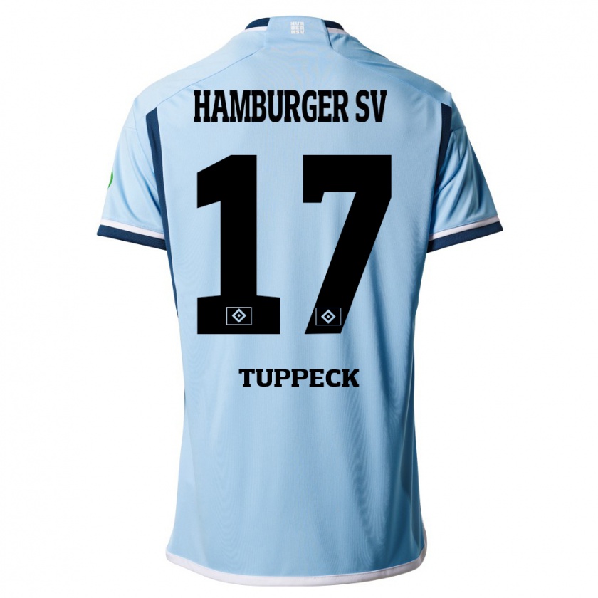 Kandiny Herren Niklas Tuppeck #17 Blau Auswärtstrikot Trikot 2023/24 T-Shirt Österreich