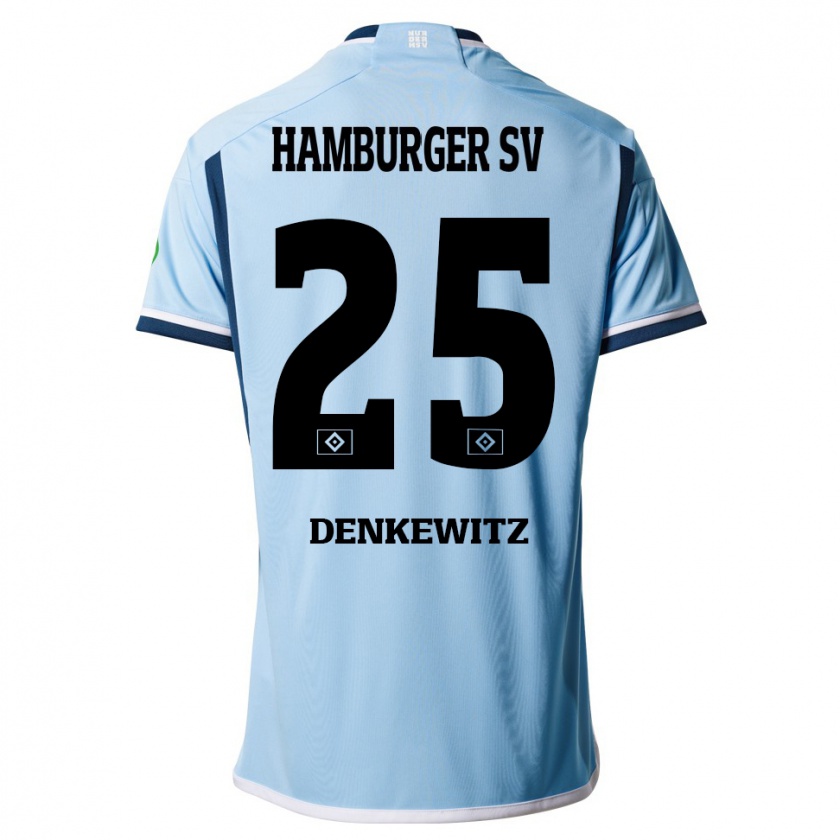 Kandiny Herren Nick Denkewitz #25 Blau Auswärtstrikot Trikot 2023/24 T-Shirt Österreich