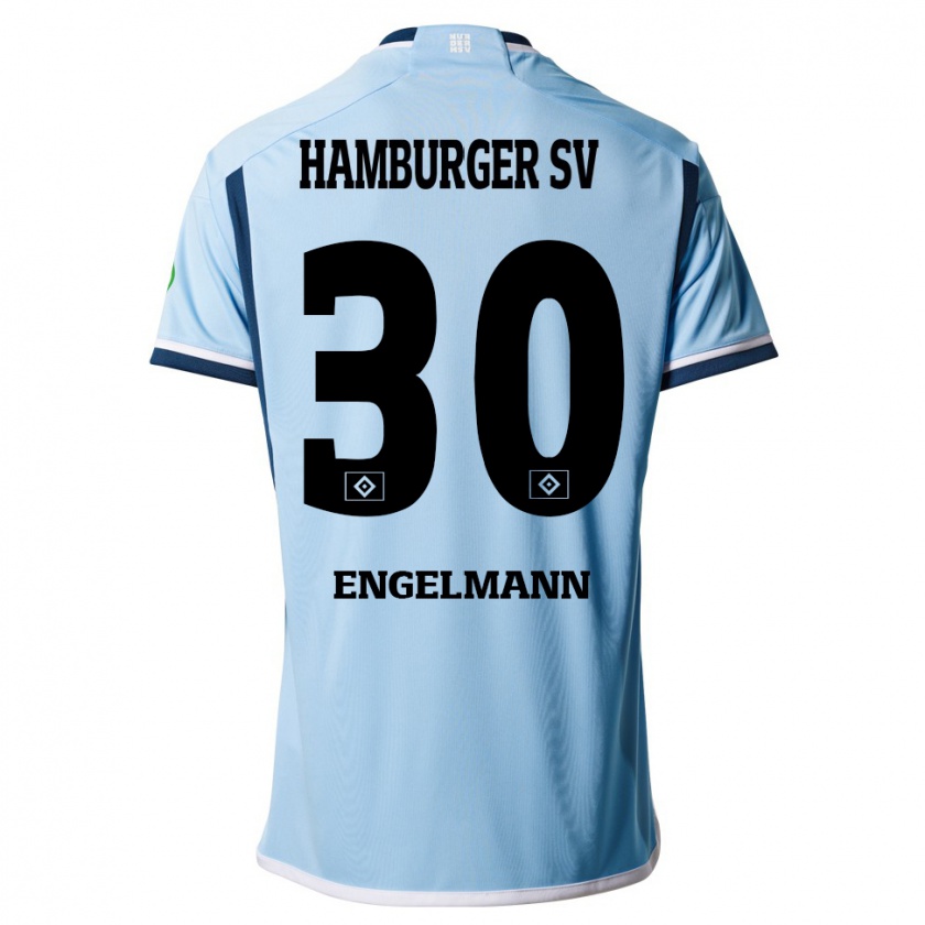 Kandiny Herren Timon Engelmann #30 Blau Auswärtstrikot Trikot 2023/24 T-Shirt Österreich