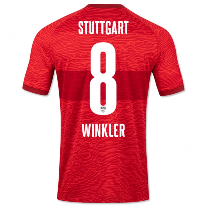 Kandiny Heren Nathan Winkler #8 Rood Uitshirt Uittenue 2023/24 T-Shirt België